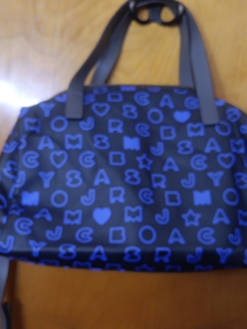 Blue Patterned Sachtel Bag by Marc Jacobs